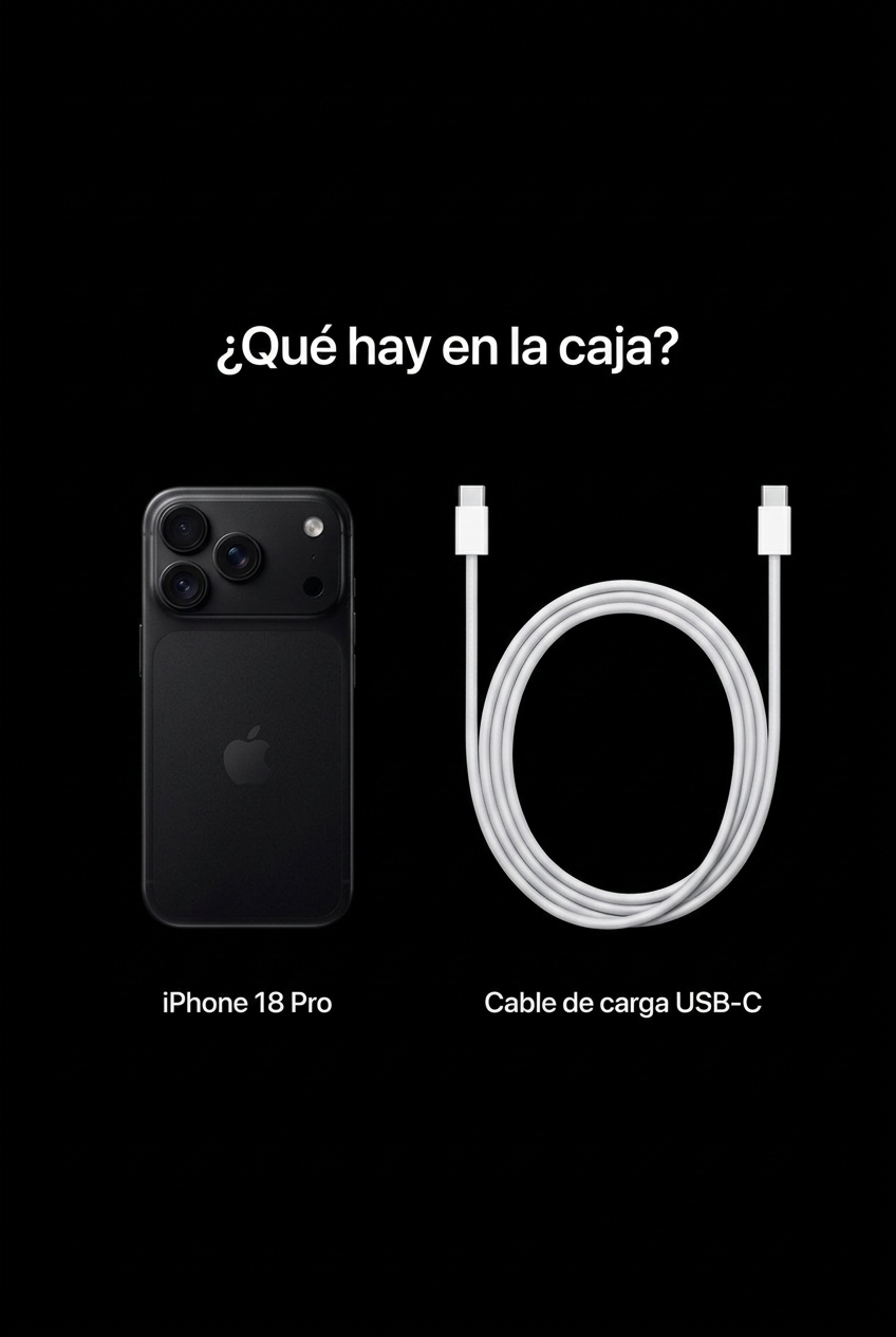 Qué hay en la caja del iPhone 18 Pro